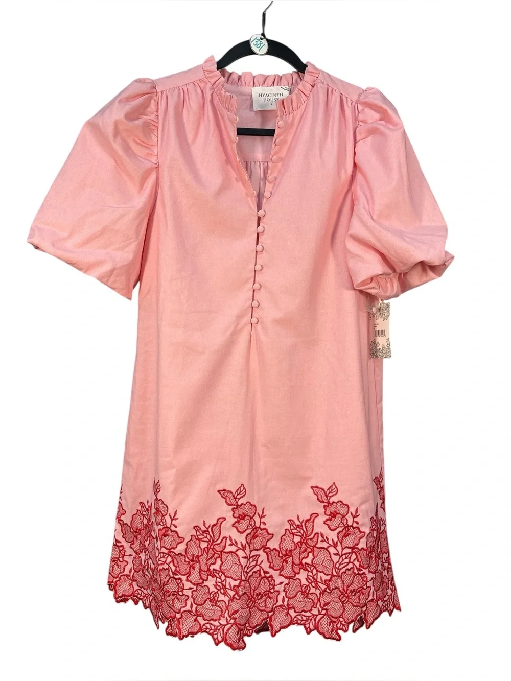 NWT‎ Tuckernuck Hyacinth House Mimi Mini Dress Linen Embroidered $198 Small